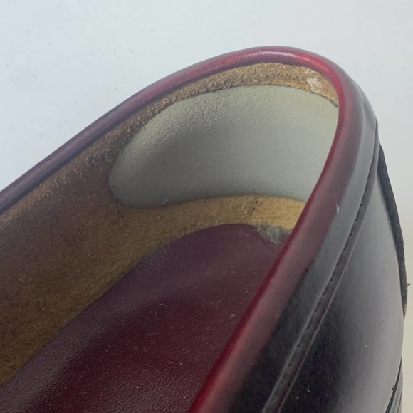 Bostonian Men's Leather Penny Loafer Shoes Pinch Mocassin Toe Burgundy Size 13 D - Picture 11 of 15